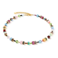 Coeur De Lion Iconic Multicolour Rainbow Yellow Gold Plated Necklace