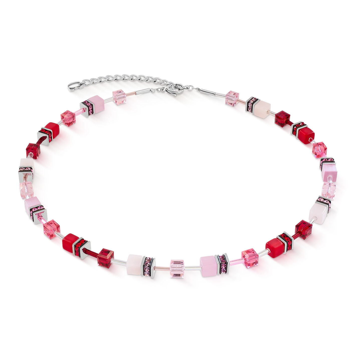 Coeur De Lion Iconic Rose Red Cubes Necklace