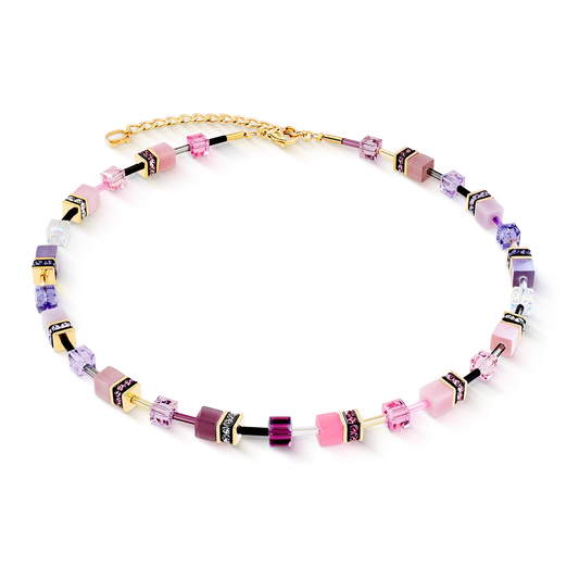 Coeur De Lion Iconic Rose Lilac Cubes Necklace