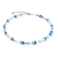 Coeur De Lion Iconic Aqua Blue Cubes Necklace