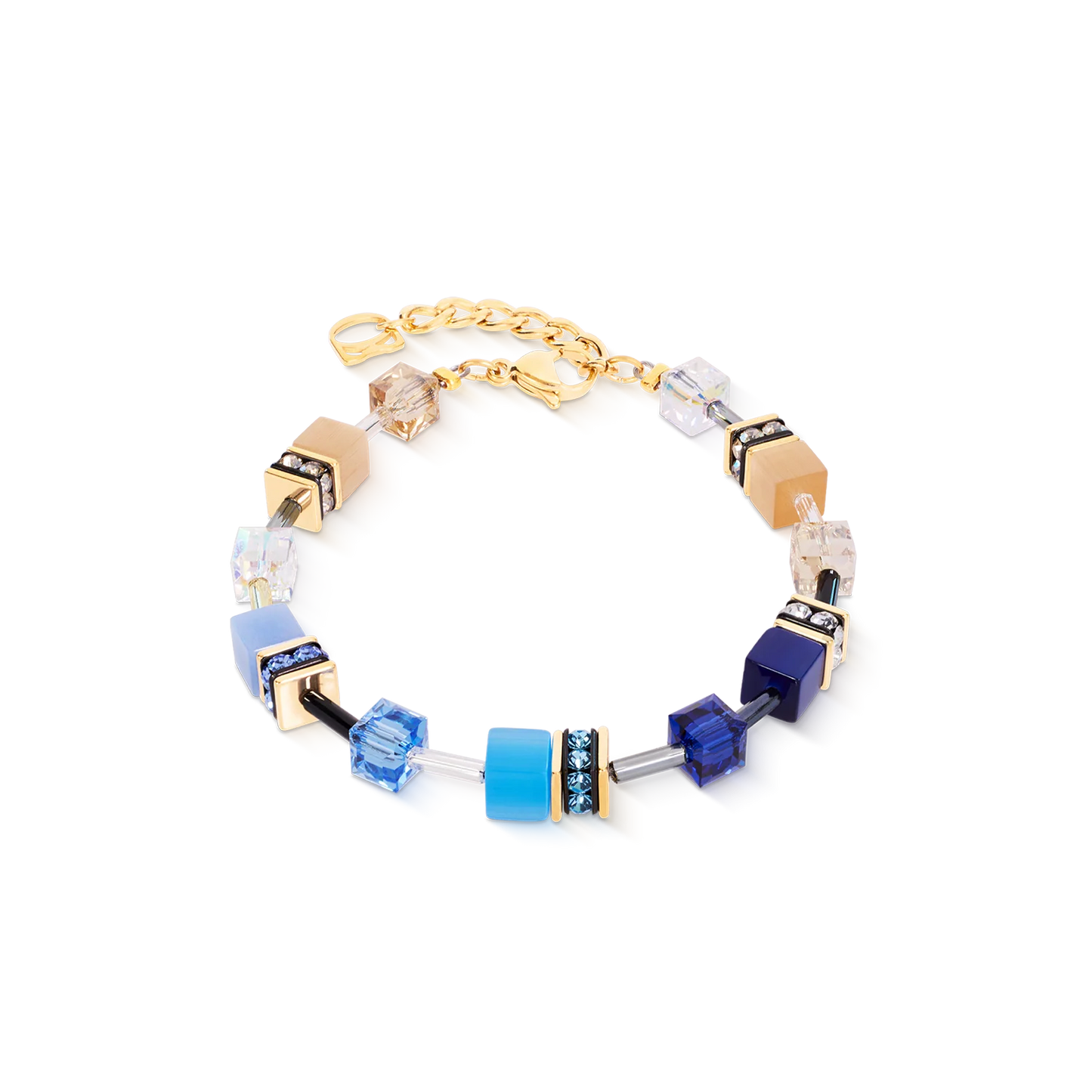 Coeur De Lion GeoCUBE® Iconic Bracelet Azure Glow Gold