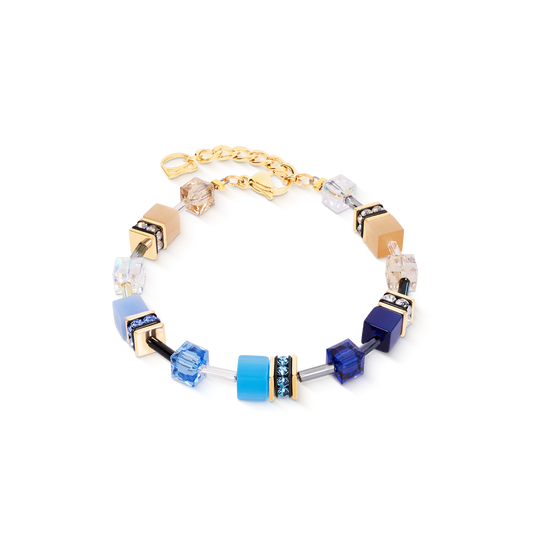 Coeur De Lion GeoCUBE® Iconic Bracelet Azure Glow Gold