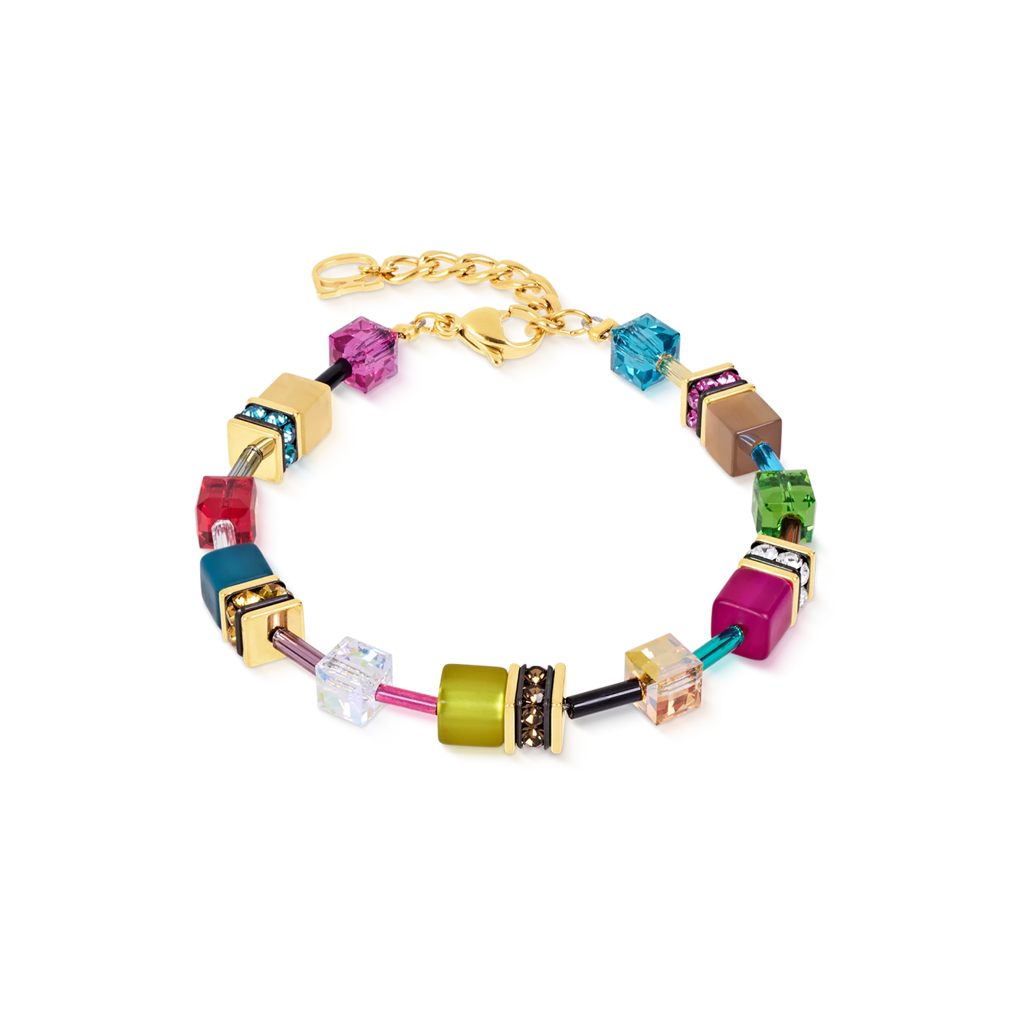 Coeur De Lion GeoCUBE® Iconic Bracelet Multicoluor Joy Gold