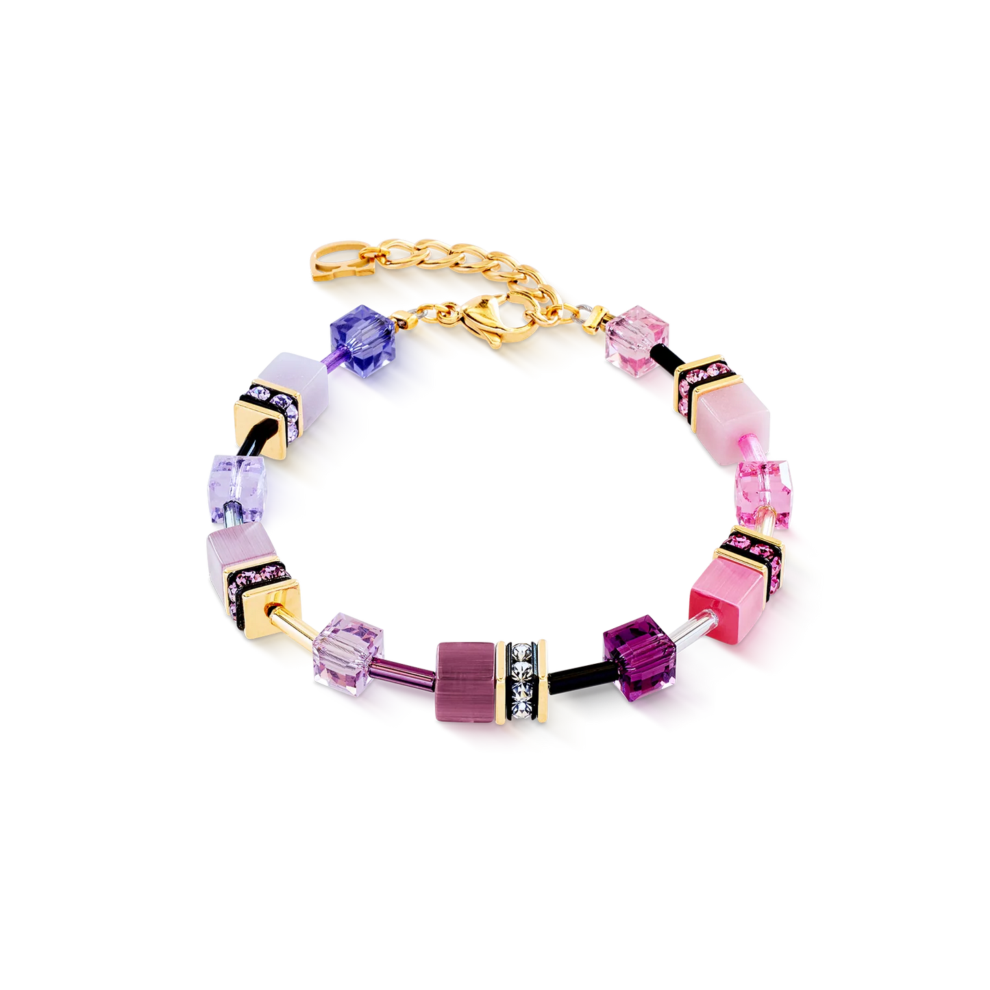 Coeur De Lion Iconic Rose Lilac Cubes Bracelet