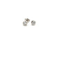 Sterling Silver Cubic Zirconia Bezel Set Stud Earrings