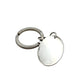Sterling Silver Key Ring with Round Flat Disc