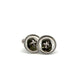 Sterling Silver Large Button T Bar Cufflinks