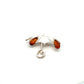 Sterling Silver Amber Umbrella Brooch