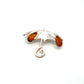 Sterling Silver Amber Umbrella Brooch