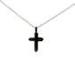 Unique & Co Matt Stainless Steel & Black Cross Necklace