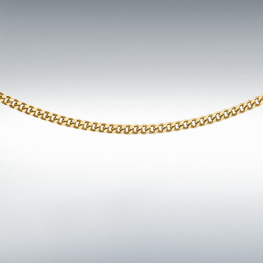 9ct Yellow Gold 16-18" Adjustable Flat Curb Chain