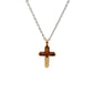 Unique & Co Stainless Steel and Yellow Gold Plated Cross and 50cm Chain