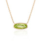 9ct Yellow Gold Oval Peridot Necklace