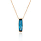9ct Yellow Gold Light Blue Topaz Necklace