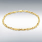 9ct Yellow Gold 2.8mm Hollow Diamond Cut Figarope Bracelet 18.5cm