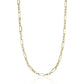9ct Yellow Gold Hollow Link Necklace 18"