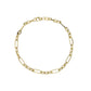 9ct Yellow Gold Hollow Link Bracelet 7"