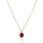 9ct Yellow Gold Oval Ruby Pendant and Chain