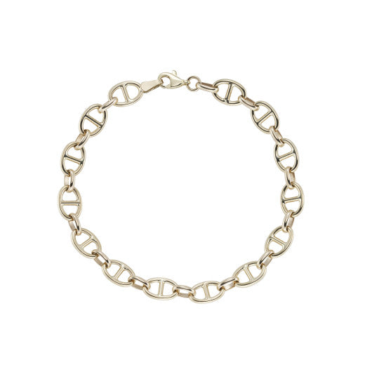 9ct Yellow Gold Marine Link Bracelet