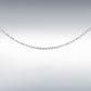 9ct White Gold 1.4mm Diamond Cut Belcher Chain 18"