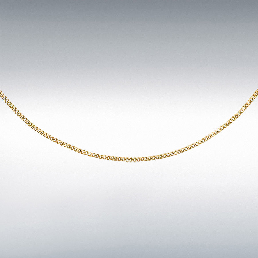 18ct Yellow Gold 16-18" Adjustable Solid Flat Curb Chain