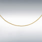 18ct Yellow Gold 16-18" Adjustable Solid Flat Curb Chain