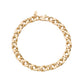 9ct Yellow Gold Flat Hollow Curb Link Bracelet 8"