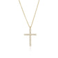 9ct Yellow Diamond Set Cross and Chain