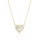 9ct Yellow Gold Fixed Mother of Pearl Heart Necklace