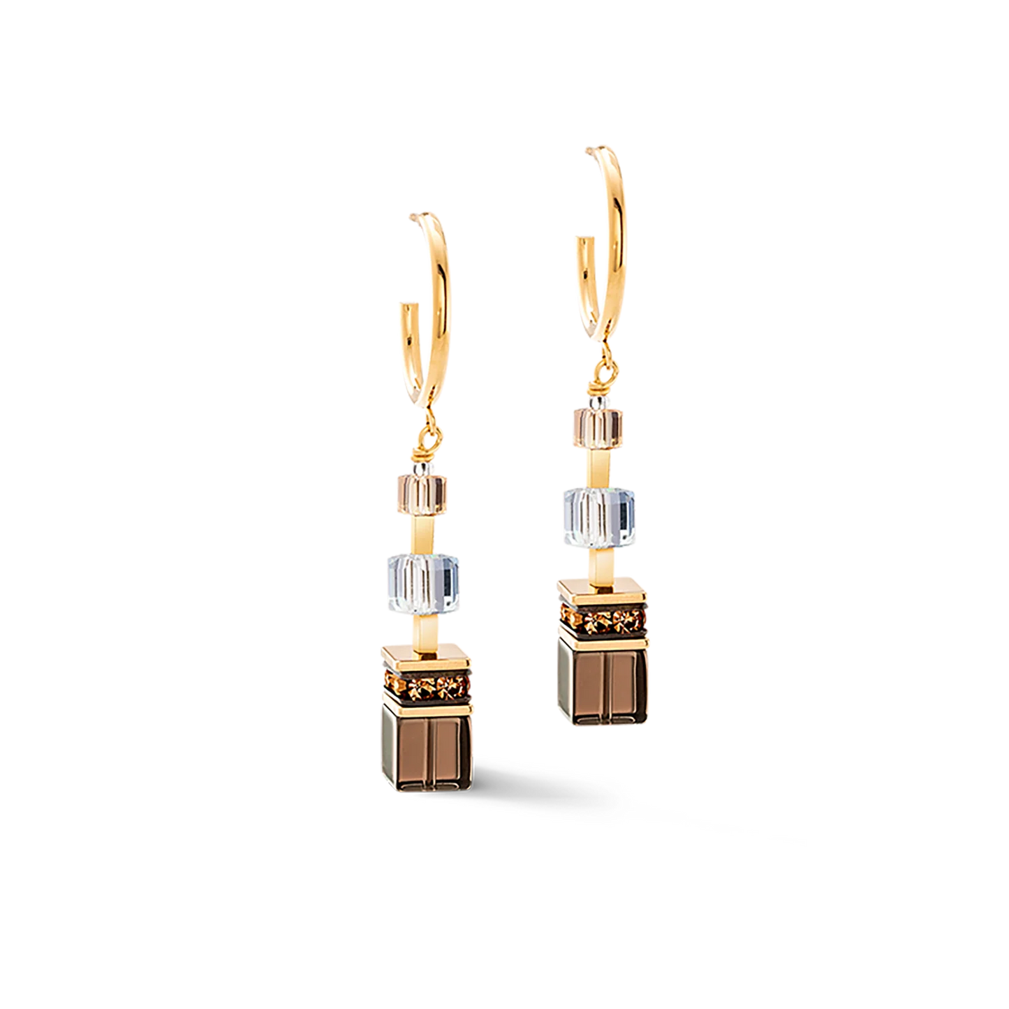 Coeur De Lion GeoCube Precious Statement Hoop Earrings