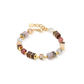 Coeur De Lion Precious Statement Shades Of Brown Yellow Gold Plated Bracelet