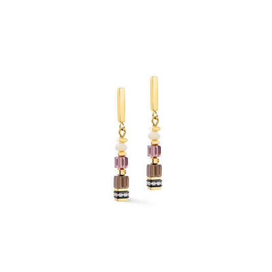 Coeur De Lion GeoCUBE® Precious Grace Earrings Rose Smoke
