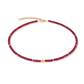 Coeur De Lion Hammered Cube Red Gold Bead Necklet Yellow Gold Plated