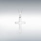 9ct White Gold Polished Hollow Cross