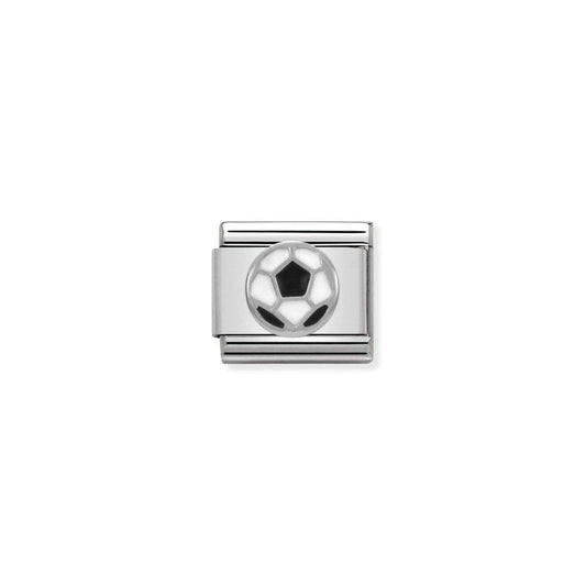 Nomination Black White Enamel Football Charm 330202/13