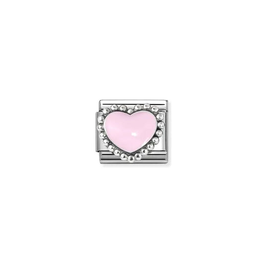 Nomination Composable Classic Beaded Pastel Pink Heart 330204/33