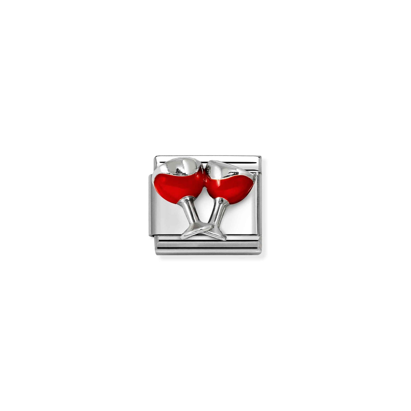 Nomination Composable Classic Red Enamel Wine Glasses Charm 330204/50