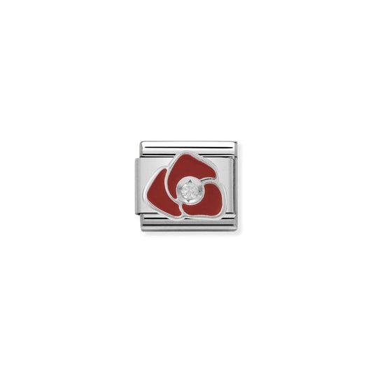 Nomination Silvershine CZ Red Enamel Rose 330305/05