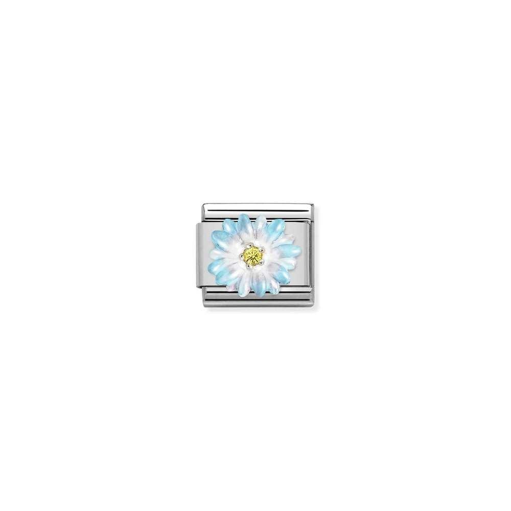 Nomination Blue Flower Yellow CZ Charm 330321/06