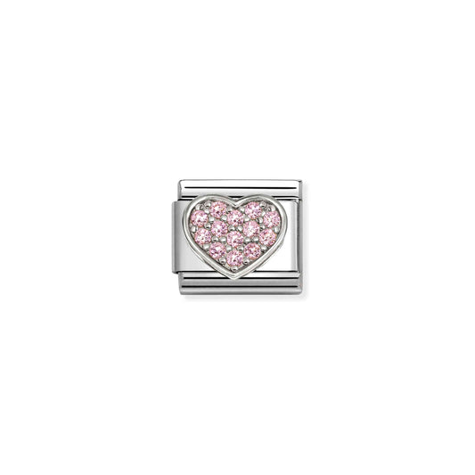 Nomination Composable Classic Pink Cubic Zirconia Heart Charm 330322/25