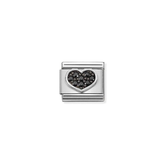 Nomination Black Cz Heart Charm 330323/07