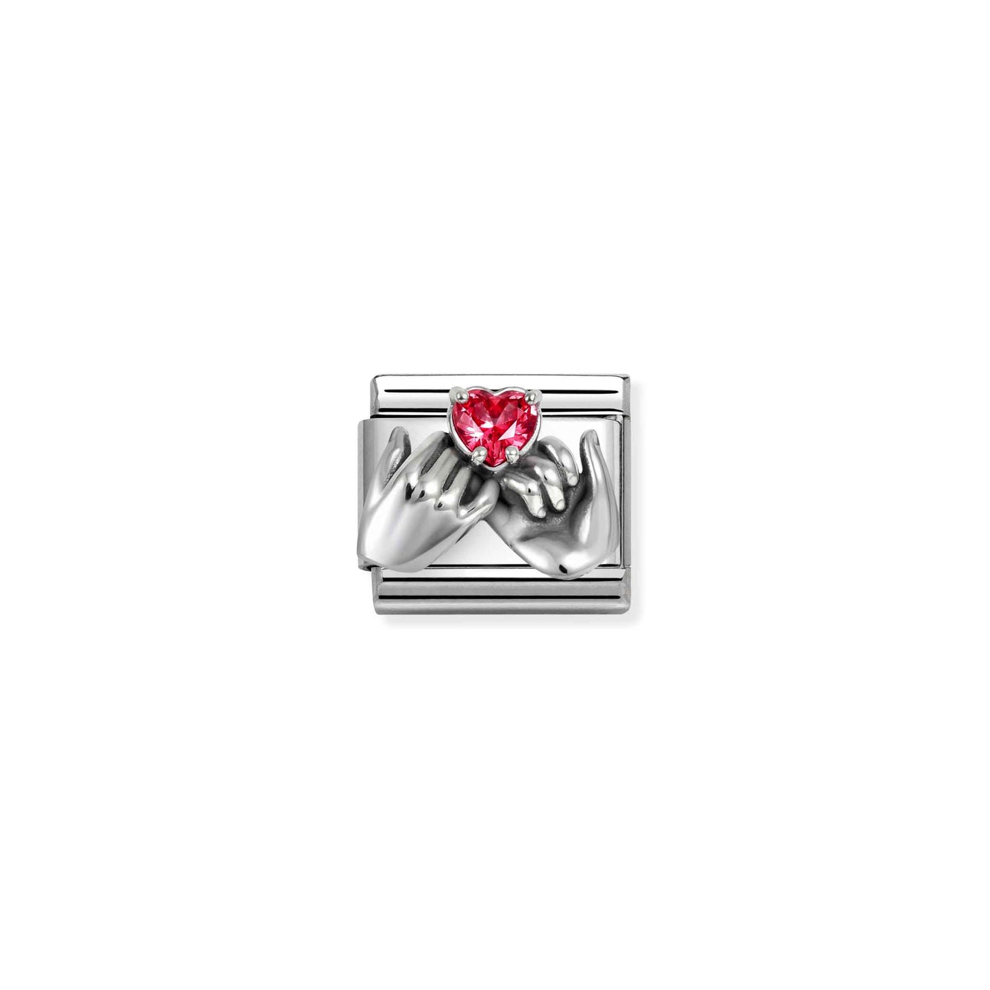 Nomination Composable Classic Red Cubic Zirconia Heart Pinkie Promise Charm 330327/33