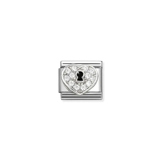 Nomination Composable Classic Cubic Zirconia Heart Key Hole 330328/09