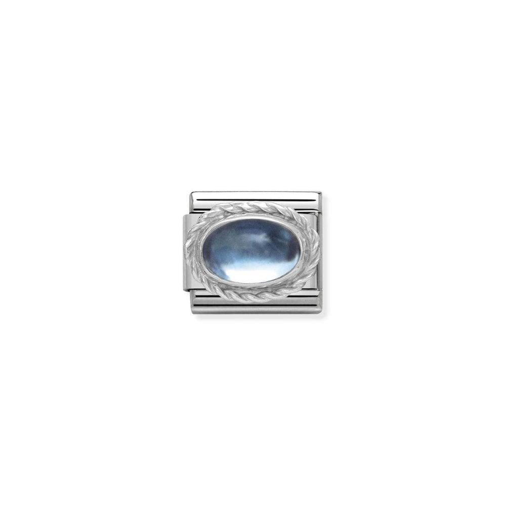 Nomination Silvershine Light Blue Topaz Oval 330504/13