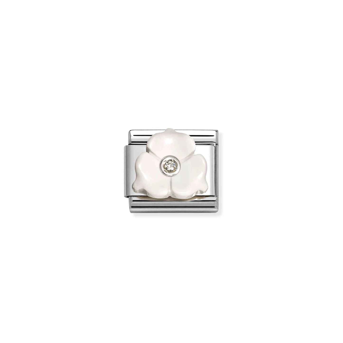 Nomination Composable Classic White Resin Flower Charm 330512/24