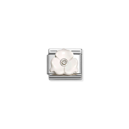 Nomination Composable Classic White Resin Flower Charm 330512/24