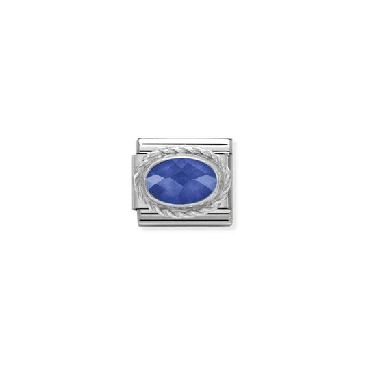 Nomination Blue Facet Oval Twist Edge Charm 330604/007