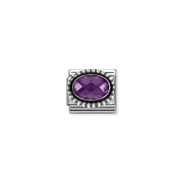 Nomination Composable Classic Beaded Purple Cubic Zirconia 330607/001