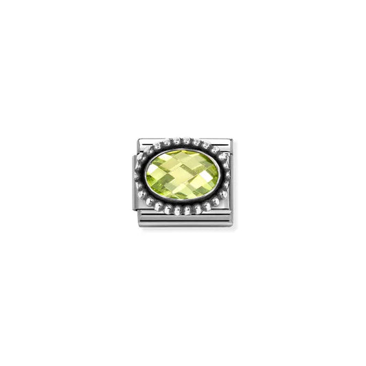 Nomination Composable Classic Beaded Light Green Cubic Zirconia 330607/004