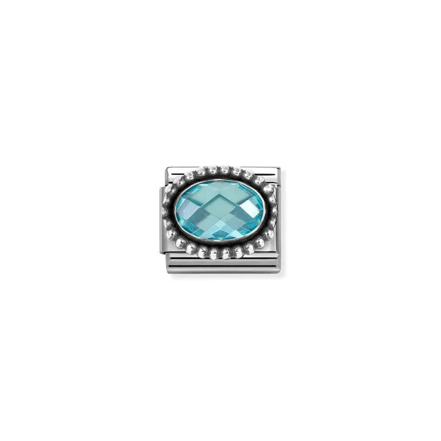 Nomination Composable Classic Beaded Light Blue Cubic Zirconia 330607/006